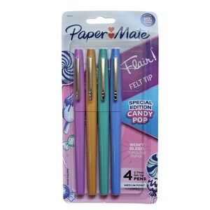 Paper Mate Pens 4 Pack Flair Candy Pop Special Edition Felt Tip Medium Point 0.7